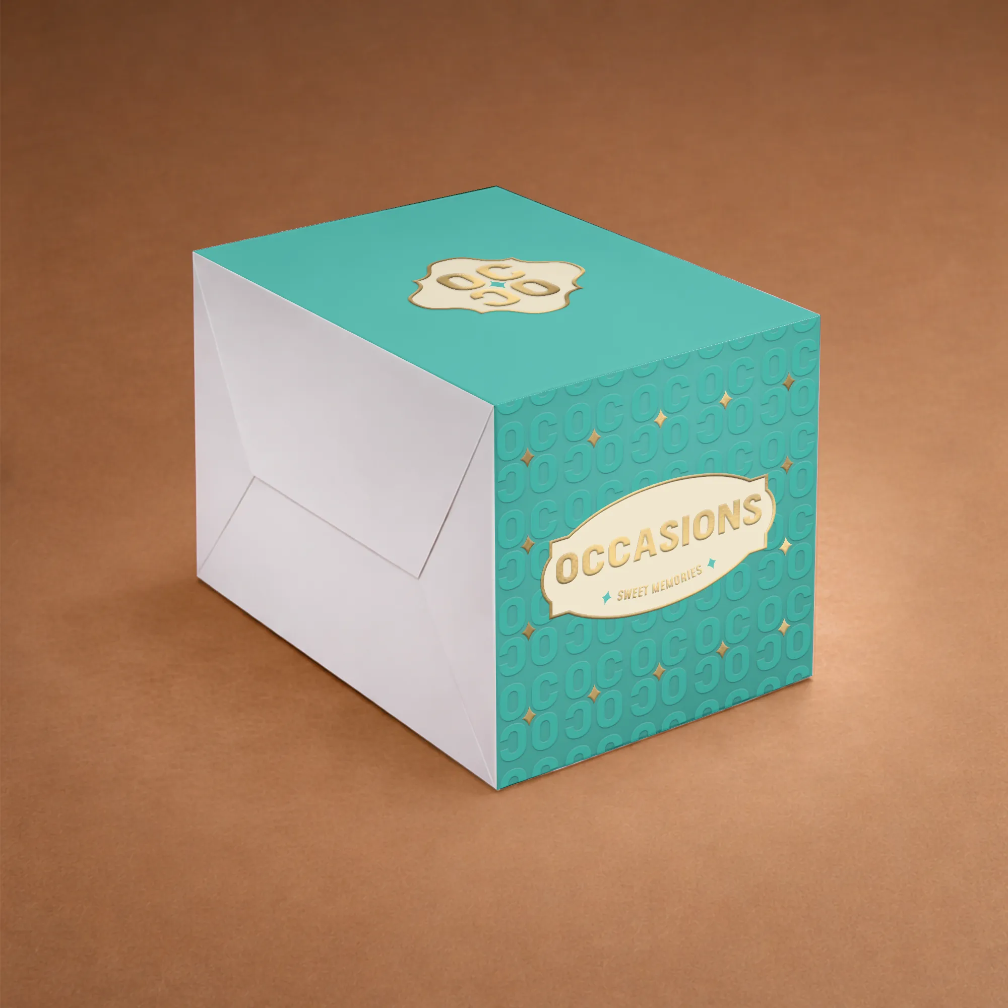 Occasions pastry box packaging visualization