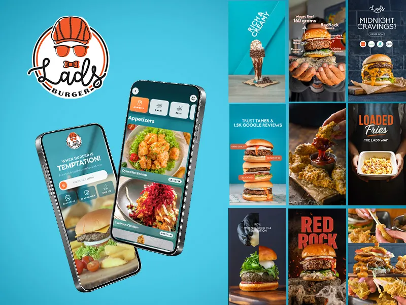 Case study thumbnail for Lads Burger digital marketing